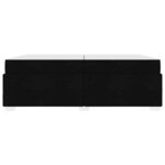 vidaXL Cadre de lit Noir 200 x 200 cm tissu