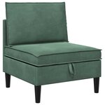 vidaXL Ensemble de meubles pour le salon 4 Pièces Vert Mer Velours