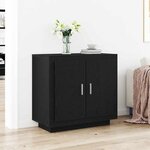 vidaXL Buffet Chêne noir 80 x 40 x 75 cm Bois d'ingénierie