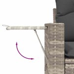 vidaXL Salon de jardin 6 Pièces avec coussins gris clair résine tressée