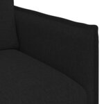 vidaXL Canapé Noir 196 x 82 x 85 cm tissu