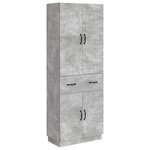 vidaXL Ensemble de Meubles 2 Pièces Gris béton Bois d'ingénierie