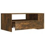 vidaXL Table basse chêne fumé 102x55x42 cm bois d'ingénierie