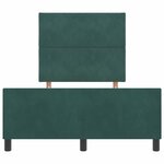 vidaXL Lit à ressorts avec tête de lit Vert foncé 120 x 190 cm Velours