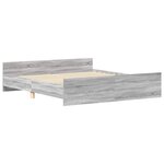 vidaXL Cadre de lit sans matelas sonoma gris 180x200 cm