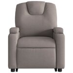vidaXL Fauteuil inclinable électrique taupe tissu