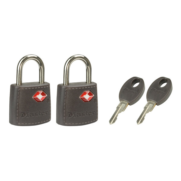 Pack de 2 Cadenas à Clés TSA  Couleur Aléatoire  3 8 x 2 3 x 1 1 cm