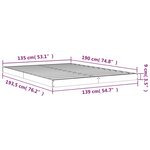 vidaXL Cadre de lit sans matelas 135x190 cm bois de pin massif