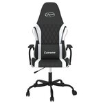 vidaXL Chaise de jeu Noir et blanc Similicuir