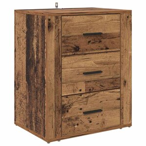 vidaXL Cabinet de chevet Bois ancien 35 x 50 x 60 cm Bois d'ingénierie