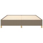 vidaXL Cadre de lit sans matelas taupe 160x200 cm tissu