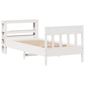 vidaXL Cadre de lit sans matelas blanc 90x200 cm bois de pin massif