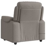 vidaXL Fauteuil de massage inclinable Taupe Tissu
