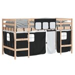 vidaXL Lit mezzanine enfants avec rideaux sans matelas 90x200cm