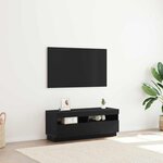 vidaXL Meuble TV Noir 100 x 35 x 40 cm Bois d'ingénierie