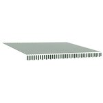 vidaXL Toile de rechange pour store banne Vert et blanc 400 × 300 cm