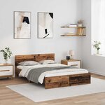 vidaXL Cadre de lit Bois Ancien 120 x 200 cm Bois d'ingénierie