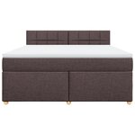 vidaXL Sommier à lattes de lit avec matelas Marron foncé 180x200 cm