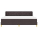 vidaXL Lit à ressorts avec matelas Marron foncé 200 x 200 cm tissu