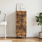 vidaXL Buffet Chêne fumé 34 5 x 33 x 92 cm Bois d'ingénierie