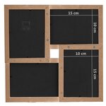 vidaXL Collage de cadres photo de photo 24x(10x15 cm) Marron clair MDF