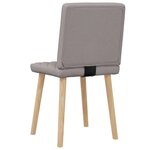 vidaXL Chaises à manger lot de 2 taupe tissu