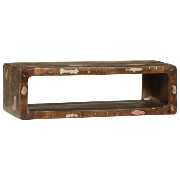 vidaXL Meuble TV Multicolore 80x30x25 cm en bois massif récupéré