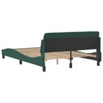 vidaXL Cadre de lit Dover vert foncé 140x190 cm velours