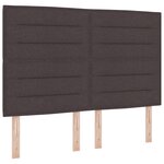 vidaXL Lit à ressort avec matelas & banc brun foncé 140x200 cm tissu