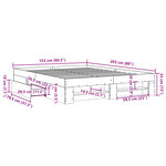 vidaXL Cadre de lit sans matelas noir 150x200 cm bois d'ingénierie