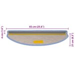 vidaXL Tapis d'escalier autocollants 30 Pièces 65x21x4 cm bleu