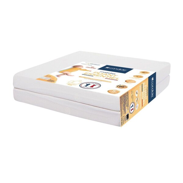 Matelas bébé pliant déhoussable en 2 parties 60 x 120 x 7 cm