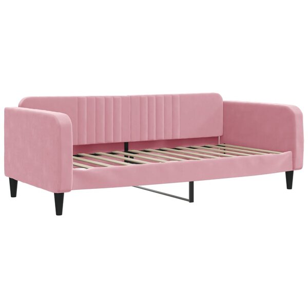 vidaXL Lit de repos rose 100x200 cm velours
