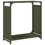 vidaXL Portant de bois chauffage vert olive 60x28x65 cm