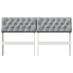 vidaXL Tête de lit capitonnée Gris clair 135 cm Pin massif