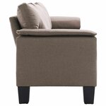 vidaXL Canapé Taupe 5 places tissu