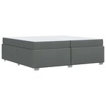 vidaXL Cadre de lit avec matelas Gris foncé 200 x 200 cm tissu