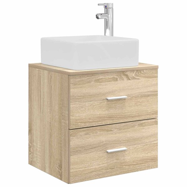vidaXL Vanité de lavabo mural Chêne Sonoma 53 x 34 5 x 63 cm