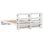 vidaXL Cadre de lit avec tête de lit sans matelas blanc 140x190 cm