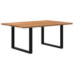 vidaXL Table à manger marron clair bois de chêne massif rectangulaire