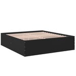 vidaXL Cadre de lit sans matelas noir 200x200 cm
