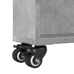 vidaXL Chariot de rangement étroit gris béton bois d'ingénierie