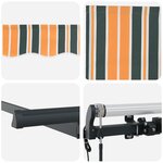 vidaXL Auvent Rétractable Vert et Jaune et Anthracite