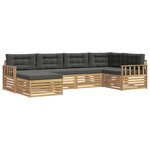 vidaXL Ensemble de canapés d'extérieur 6 pc Blanc et anthracite