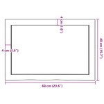 vidaXL Dessus de table 60x40x(2-4) cm bois de chêne massif non traité