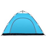 vidaXL Tente de camping 5 personnes bleu libération rapide