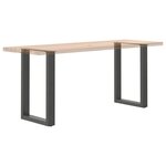 vidaXL Pieds de table à manger en U 2 pièces Anthracite 50 x (72-73) cm Acier