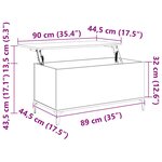 vidaXL Table basse Chêne marron 90x44 5x45 cm Bois d'ingénierie