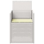 vidaXL Chaises de jardin salle à manger 2 Pièces Blanc et crème PP