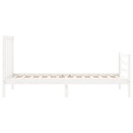 vidaXL Cadre de lit sans matelas blanc bois de pin massif